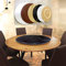 Runder Tisch-Drehteller Küchen Drehscheibe - Lazy Susan Drehteller Servierplatte Aus Holz, 360° Müheloses Rotieren, 50-100cm Großer Esstisch Drehplatte, Esstisch Drehbares Serviertablett ( Color : Woo