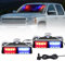 JMEST LEAD Emergency Strobe 2x 7.2 Inch Windshield Strobe 16 LED 18 Flash Dash Emergency Beacon Warning Lights with Suction Cups 12V For Car Truck Vehicles (Red & Blue)