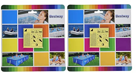 Bestway Wasserfeste, Selbstklebende Reparaturflicken, 6,5 x 6,5 cm, 20 Stück, Blue