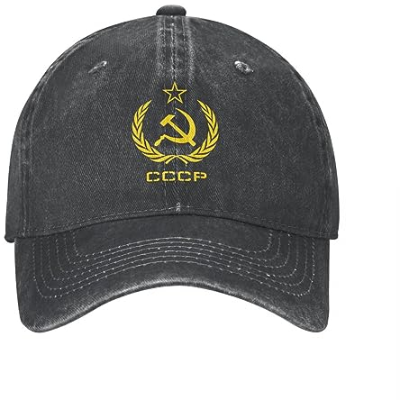 TeysHa Baseballkappe Hiphop Sonnenhut Klassische CCCP Russische UDSSR Baseballkappen Unisex-Stil Distressed Cotton Snapback Hut Outdoor Sommerhüte Kappe Geburtstagsgeschenke für Frauen Männer