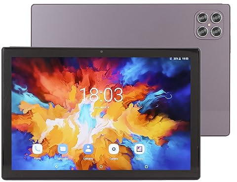 Plyisty Tablet 10,1 Zoll für Android 11.0, 12 GB + 256 GB, Octa-Core-CPU, 1920 X 1200 HD, 8 MP + 20 MP, 4G LTE und 2,4 G/5G Dualband-WLAN, 8800 MAh Akku (Lila)