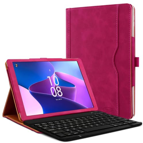 Karylax - Funda protectora para Lenovo Tab M10 Plus (10,61 pulgadas), color rosa y teclado AZERTY francés Bluetooth para tablet Lenovo Tab M10 Plus (3ª generación – 2022)