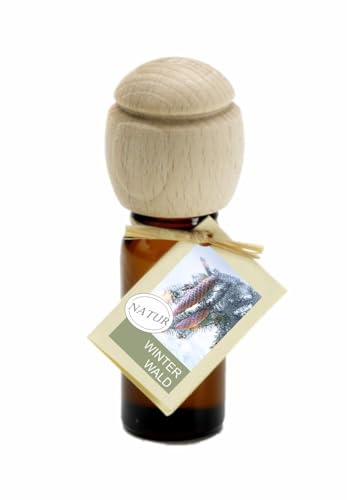 Piccolino Duftöl – Handgefertigt mit Buchenholzverschluss | Ätherische Öle Winterwald 10 ml