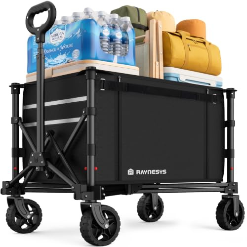 3 IN 1 BOLLERWAGEN FALTBAR, HOT Item?, EINKAUFSTROLLEY #TRANSPORTWAGEN ###, *220LBS* ！*120L* KLAPPBAR ALLZWECKWAGEN MIT RÄDERN, SCHWARZ