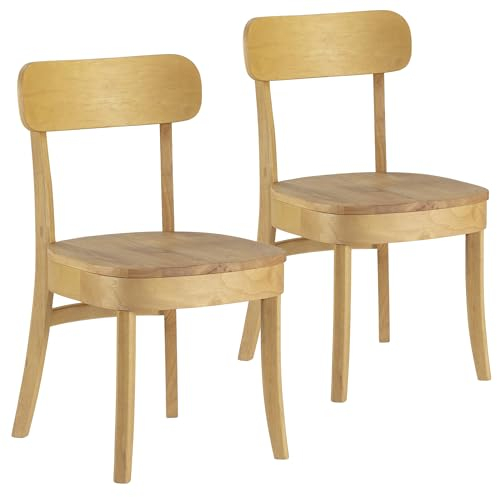 HOMN LIVING Nala 2er Pack Stühle Eiche Massivholz 45,5 cm (Breite) 49 cm (Tiefe) 83 cm (Höhe)