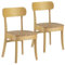 HOMN LIVING Nala 2er Pack Stühle Eiche Massivholz 45,5 cm (Breite) 49 cm (Tiefe) 83 cm (Höhe)