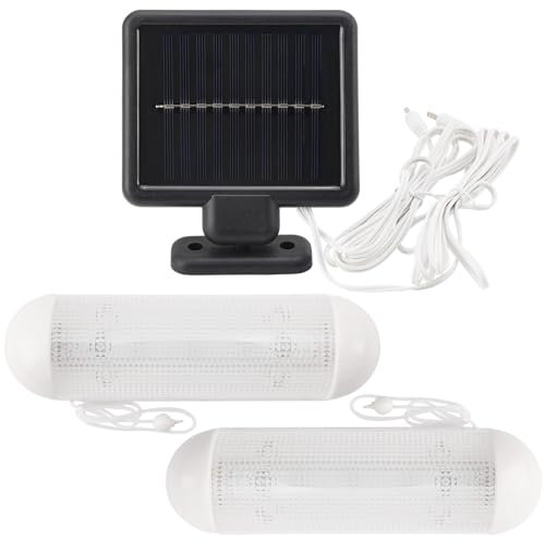 YOPOTIKA Solar Shed Lights Indoor with Switch, 2 in 1 Indoor Solar Powered Lights with Pull Cord Split Solar LED Light, Outdoor Solar Powered Shed Light for Garage Shed Corridor