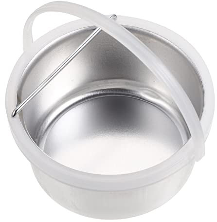 SHINEOFI Small Non-Stick Wax Melting Pot Aluminum Wax Heater Accessory Warmer Inner Pan for Hair Removal and Candle Making