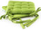 etérea 2er Set Sitzkissen Outdoor 40x40 mit Bändern - Stuhlkissen Grün für Gartenstuhl & Innenbereich - waschbare Sitzauflagen Gartenmöbel - 2 Stück Kissen 40x40 cm - Grün