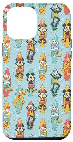 iPhone 12 Pro Max Disney Mickey Mouse & Pals Summer Beach Surfing Pattern Case