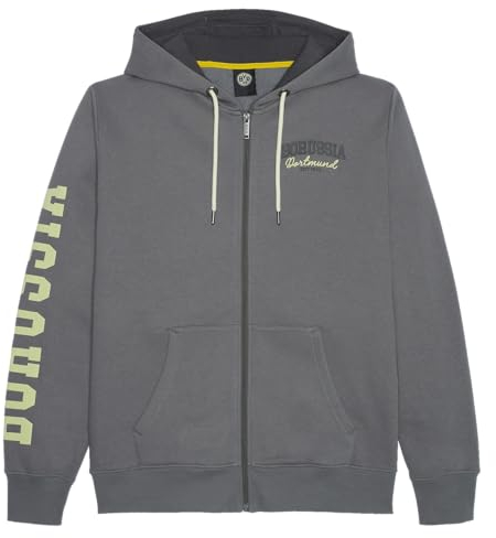 Borussia Dortmund Herren BVB Explorer Sweatjacke Strickjacke, Grau, XXL EU