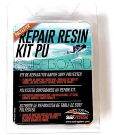 SURF SYSTEM Polyester-Surfbrett-Reparatur-Set – Polyesterharz (28,3 g), mit Applikationsstäbchen