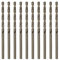 sourcing map 10pcs Cobalt Jobber Drill Bits 2.5mm / 0.098 M35 High Speed Steel HSS Twist Drilling Bit Tool for Stainless Steel Copper Wood Plastic and other Hard Materials