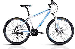 LXHAHQ Bike Mountainbike Herren, Singlespeed, Stoßdämpfendes Offroad-Fahrrad, Stoßdämpfendes Auto/Blue/Size