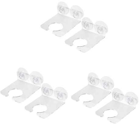 Ciieeo 6 STK Weinglasregal Badewanne Weinbecherhalter Dusche Badewanne Bierhalter Transparenter Weinbecherhalter Becherhalter Für Die Badewanne Duschtassenhalter Saugnapfhalter Acryl
