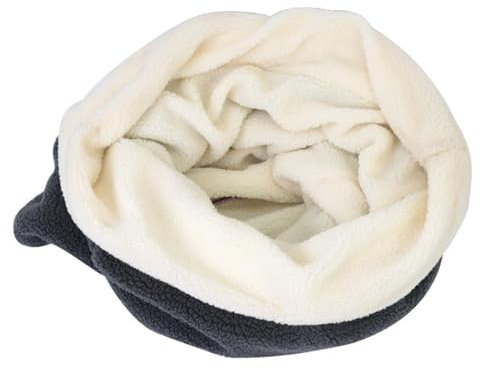 Katzenschlafsack – Warmer Schlafsack für Haustiere | Selbstwärmende Kuschel-Kapuzenhöhle für Haustiere aus Plüschstoff | Welpen-Höhlenbett, weiches Fleece, winterwarm, für Katzen, Schlafsack, Nest, Hö