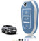 TOOMUME Coque Clé TPU, Etui Clé Étui Clé Adapté pour Peugeot 208 308 508 2008 3008 5008 Rifter Citroen C3 Arricross C4 Picasso DS3 DS4 Berlingo, Couvre Clef Cache Cle Voiture Telécommande - Smart Key