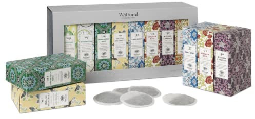Whittard® | Collection Thé Saveurs Assortis | Boîte Cadeau Thé Noir et Vert 8 Saveurs Aromatisées - 160 Filtres à Thé | Coffret Cadeau Thé Anglais