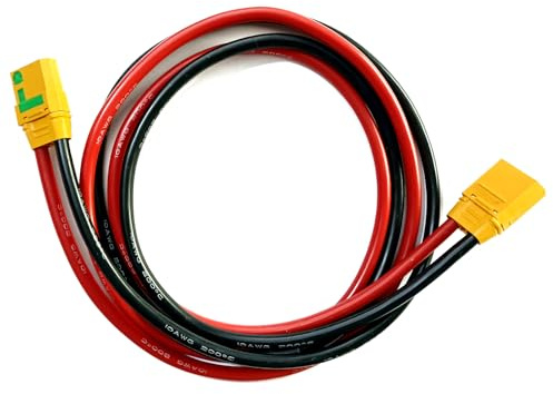 LINSYRC 1 Stück XT90-S Anti-Spark Buchse auf XT90H Männlich Stecker Adapter Kabel Verlängerungs 100CM 10AWG für RC Modellfahrzeug Flugzeugmodell
