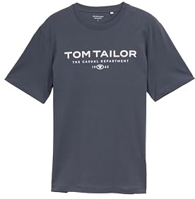 Tom Tailor Denim TTAEDAN Straight Fit Jeans, Used Dark Stone Grey Denim, 34/30