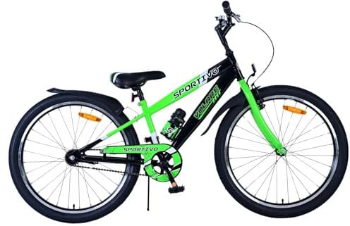 Volare Sportivo Kinderfahrrad - Jungen - 24 Zoll - Schwarz Grün