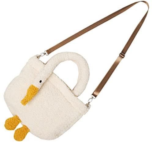 Holibanna Plüsch Handtasche Für Damen Gans Tasche Mit Polyesterfutter Leicht Und Großzügig Für Alltagsgebrauch Reisen Und Einkaufen