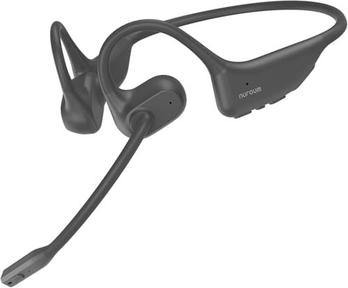 Nuroum OpenEar Pro Bluetooth Kopfhörer mit Noise-Cancelling Mikrofon, Stummschaltung, Bluetooth 5.3 Dual-Verbindung, 15H Laufzeit, Kabellose Headphones für Arbeit im Büro/Home-Office/Unterwegs