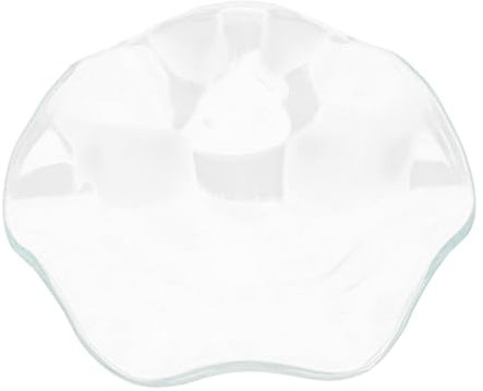 PartyKindom Piatto Ondulato Trasparente Scalda Olio Piattino Sostitutivo Scaldacera Transparent