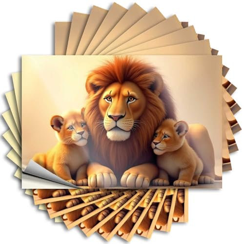 Adesivi scherzi Famiglia di leoni: una scena commovente adesivi per finestrini auto adesivi divertenti per paraurti (12 x 18 cm)