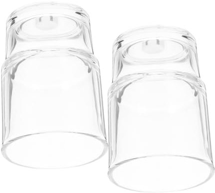 MUCKLILY 2 Stück Glas Zahnpastabecher Badezimmerhalter Badezimmerbecher und Zahnbürstenhalter Zahnbürstenbecherhalter Badezimmer Zahnbürstenhalter Transparent