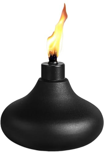 Torche De Table En Métal - Cartouche De Torche Rechargeable - Lampe Poche À La Citronnelle | Lampe Poche À La Citronnelle Avec Flamme Décorative, Lanterne Table Robuste Pour Patio, Jardin & Extérieu