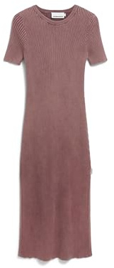 ARMEDANGELS Damen Strickkleid aus Bio-Baumwolle ELAINAAS GMT DYE Fitted Dark Berry M