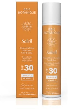 Baie Botanique Soleil Mineral SPF 30 Sunscreen | Mineral SPF30 sunscreen