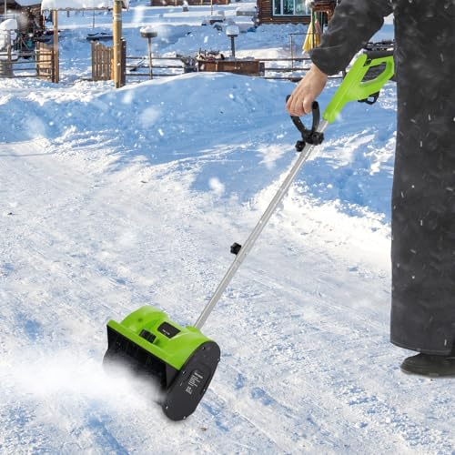 Elektrische Schneefräse 1200W mit 3500 U/min, 30cm Arbeitsbreite, 15cm Schneehöhe, 8m Wurfweite – Kabelgebundene schneefräsen Leicht & Hochleistung für Gehweg, Hof und Einfahrt