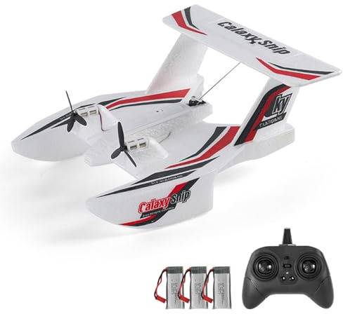 Walmeck Avion TÉLÉCOMMANDE Planeur Amusant pour Adultes ET Enfants pour MER, Terre ET AIR (3 Batterie)