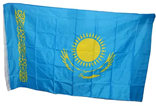 Drapeau du Kazakhstan drapeaux nationaux vifs bannières nationales du Kazakhstan à Double couture 3x5 pieds, outils de jardin