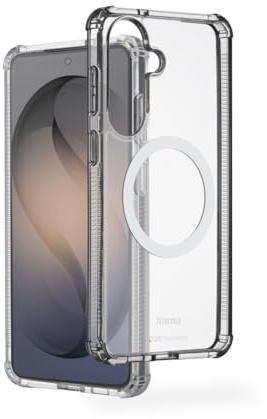 Hama Magnetische Handyhülle Extreme Protect für Samsung Galaxy S26+ (Bumper D3O-lizenziert, Qi2 kompatibel, m. Magnet, durchsichtige Hülle mit Anti Gelbstich, Case f. induktives Laden) transparent