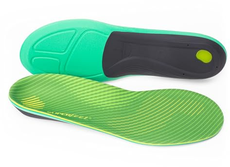 Superfeet - Run Support High Arch Insoles - Trim-To-Fit Orthotic Inserts for Running Shoes, UK 2 - 3.5