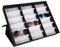 Sunglasses Display Box, 18 Slots Grids Eyeglasses Storage Case with Folding Stand Lid Tray for Eyewear Glasses Jewelry Organizer