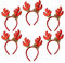 Amosfun 6er Set Weihnachts Rentier Geweih Haarreifen, Glitzernde Antlers Kopfbedeckung FüR Kinder Und Erwachsene, Perfekt FüR KostüMpartys Und Festlichkeiten