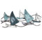 Dio Wanddeko Segelschiffe Creme/blau/grau aus Metall, ca. 48,5x2x 18 cm