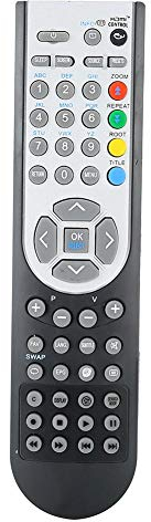Control Remoto de TV ASHATA, Control Remoto de TV Inteligente RC1900 HD Controlador de televisión de Repuesto Negro para Oki 16/19/22/24/26/32 Pulgadas TV