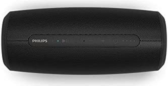 PHILIPS S6305/00 Bluetooth Speaker, Altoparlante Bluetooth con funzione Power Bank (Bluetooth 5.0, Impermeabile IPX7, 20 ore di durata, USB, Luci LED multicolore), Nero - Modello 2020/2021