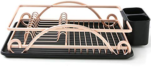 Raum Aluminium Küche Lagerung Organizer Geschirrablage Trockenregal Küchenspüle Halter Tablett für Teller Schüssel Tasse Geschirr Regal Korb
