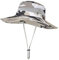 ZLYC Herren Camouflage Sonnenhut Safari Hut Mesh Outdoorhut Boonie Hut(Camo Khaki)