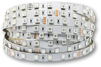 Alupona LED RGB LED Strip 24v Profi Lichtband | selbstklebend dimmbar bunt | 16 Mio. Farben | Lebensdauer 30.000 Stunden | indirekte Beleuchtung | 60 LEDs pro Meter | Chipsatz 5050 (6 Meter)