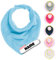 Kinder Halstuch | Baby Dreieckstuch | bestickt mit Namen | personalisiert | warm und flauschig | Wunschname (Hellblau)