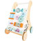 ColorBaby WOOMAX 49320 - Lauflernwagen aus Holz, Spielzeugwagen mit Spielaktivitäten und Spiegel, +12 Monate
