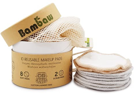 Reusable Cotton Pads - Bamboo Makeup Remover Pads - Reuseable Face Cleaning Pads - Bambaw