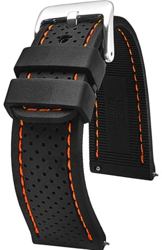 Bracelet de montre Alpine, de qualité supérieure, sportif, étanche, en silicone, avec libération rapide, bracelet de montre en caoutchouc souple, couleurs assorties,20 mm, 22MM, Sangle